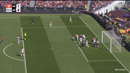 巴萨1比0小胜巴列卡诺 阿劳霍头球破局霍安·加西