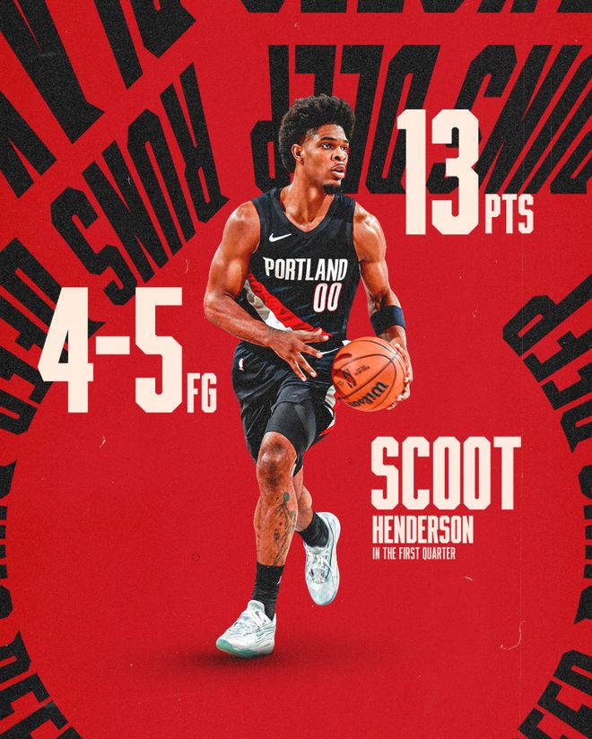 亨德森爆发砍31分率队逆转马刺 打破文班亚马统