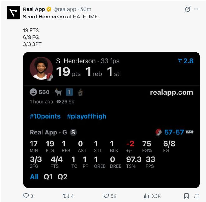 亨德森爆发砍31分率队逆转马刺 打破文班亚马统